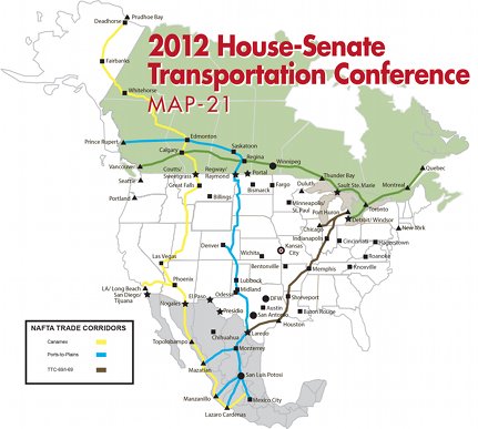 MAP-21: Congress-Obama Expand NAFTA Superhighway Trade Corridor and Toll Road System